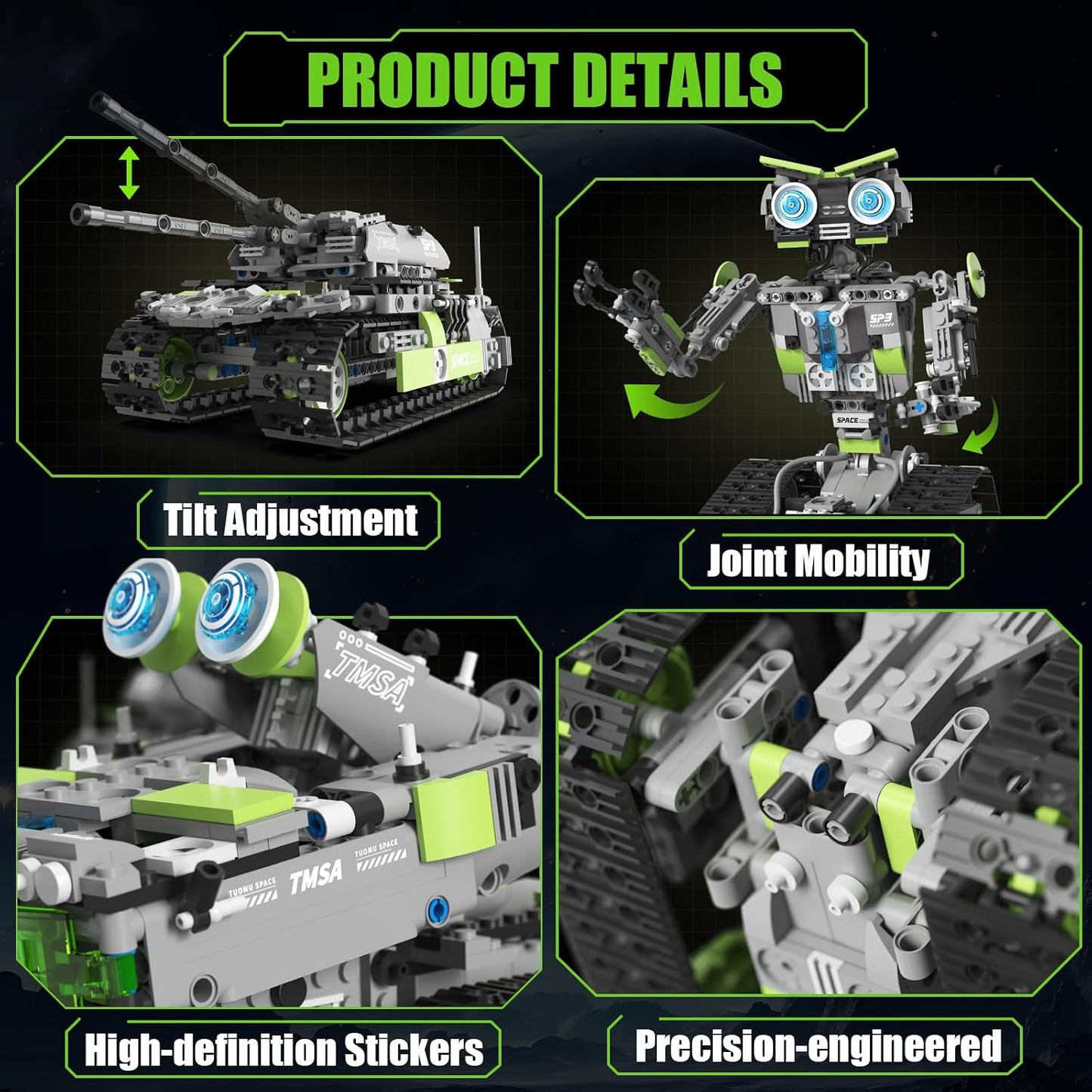HPROMOT STEM - Juego de construcción de robot para niños de 8 a 16...