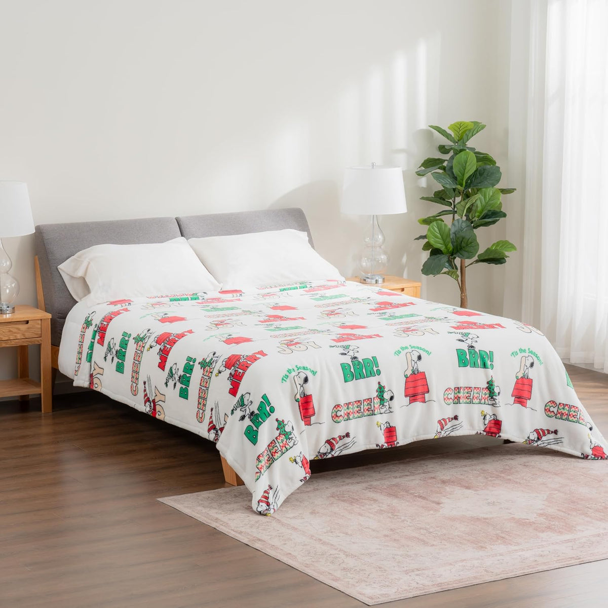 Berkshire Blanket Manta de felpa de Snoopy con personajes encantado...