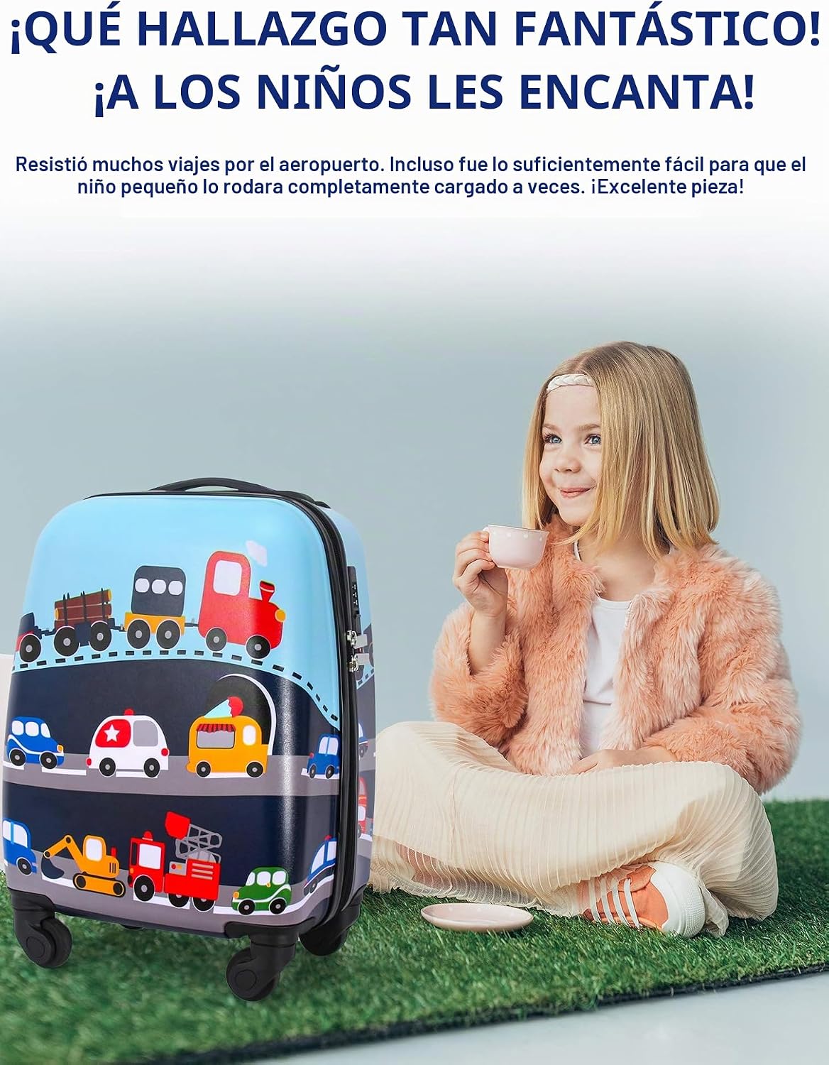 GURHODVO Equipaje de Mano para Niños Maleta con Ruedas para Niños c...