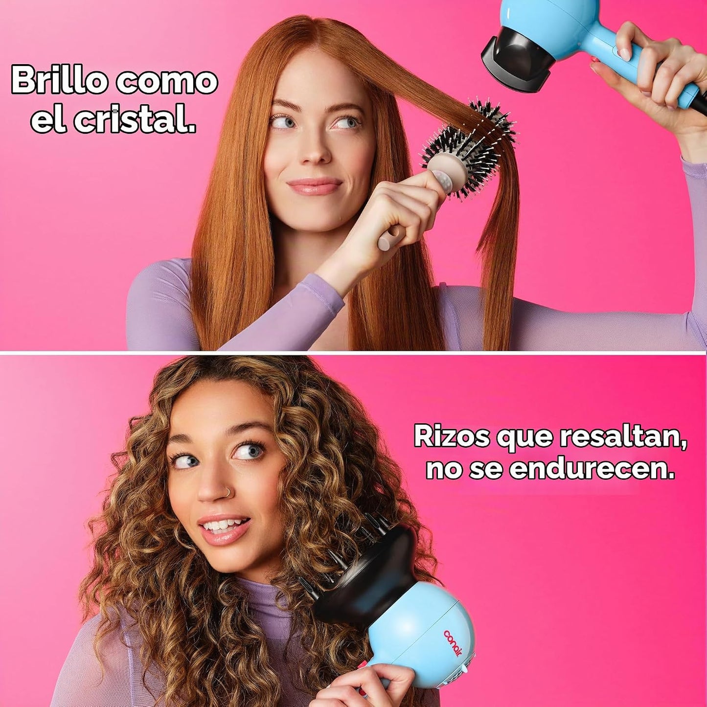 Conair Secador de pelo Cake Pop con accesorios difusores y concentr...