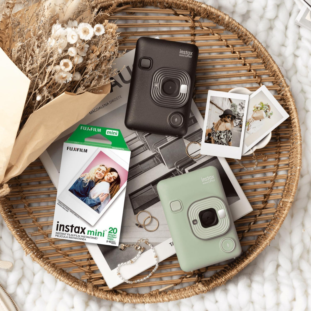 Fujifilm Instax Mini película instantánea, 20 tomas (10 hojas x 2)...