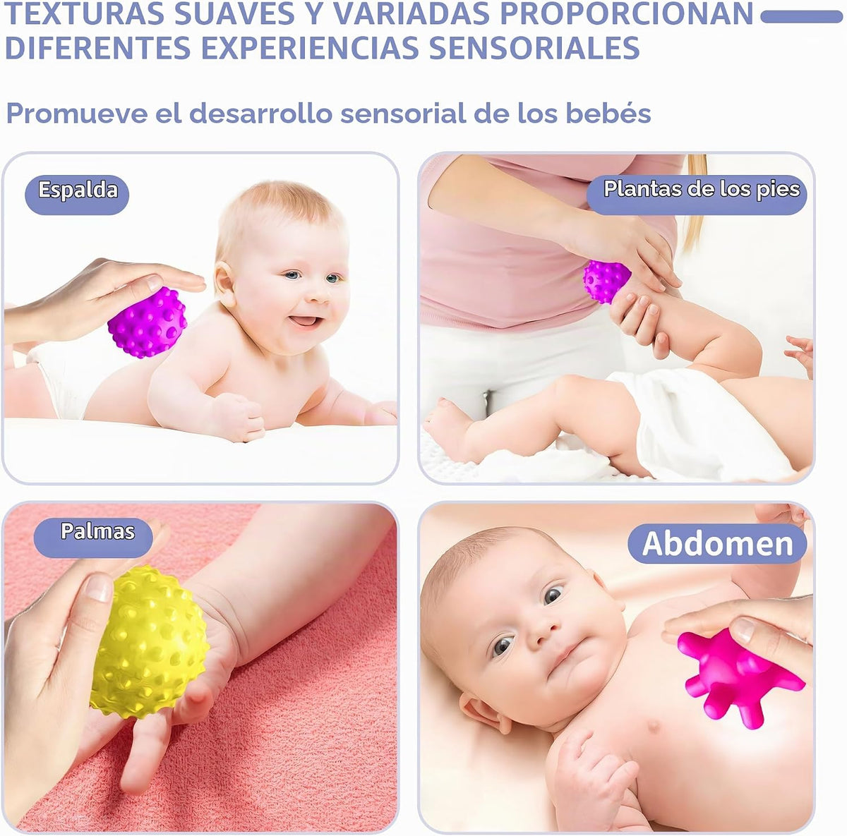 Juguetes Montessori ROHSCE - Bolas Sensoriales para Niños Pequeños,...