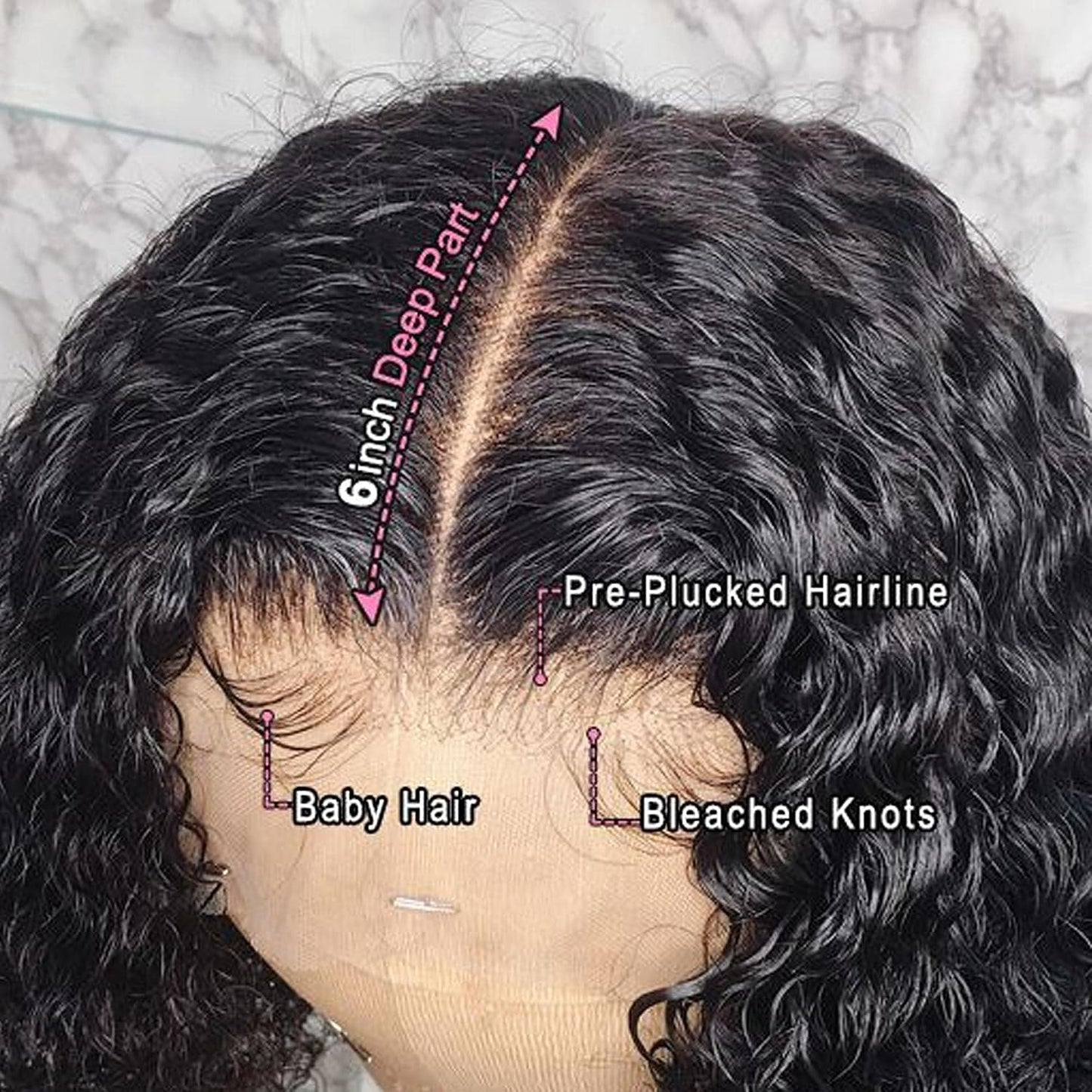 Peluca de pelo humano para mujeres negras; pelo humano rizado virge...
