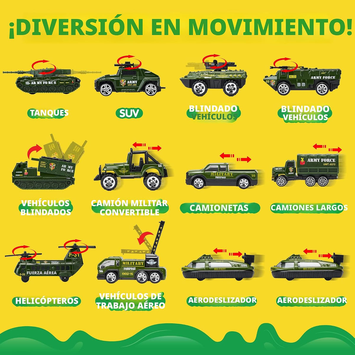 JOYIN Juguetes de Camión Militar 25 en 1 para Niños de 3+ Años, Jug...