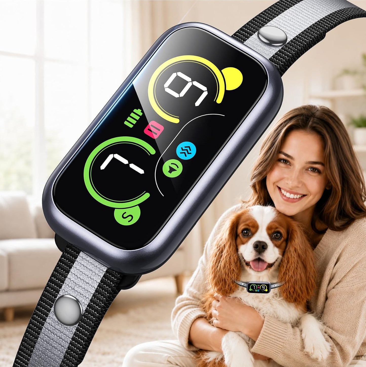 Collar inteligente para ladridos de perro con detección avanzada de...