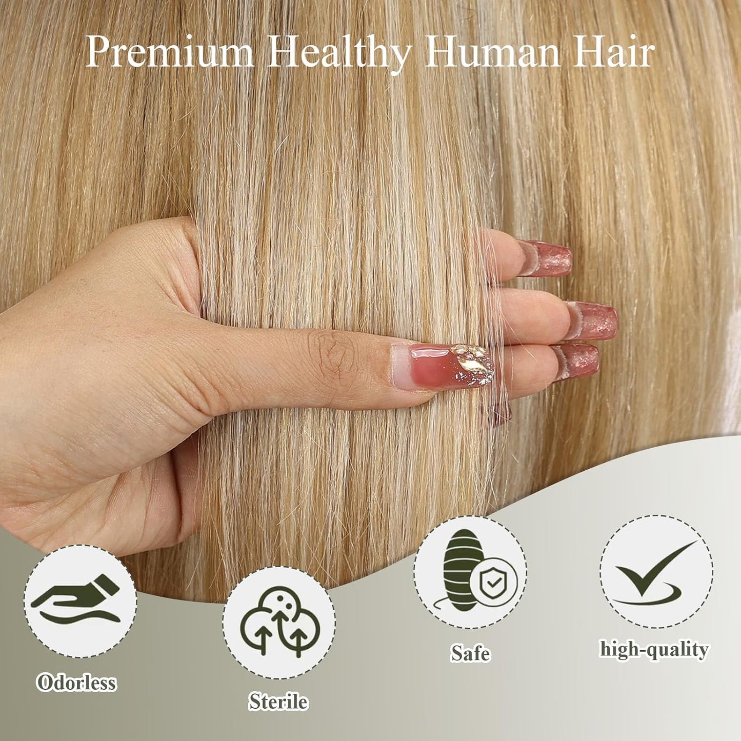 RSY Peluca de mezcla de cabello humano estilo Bob, pelucas de fibra...