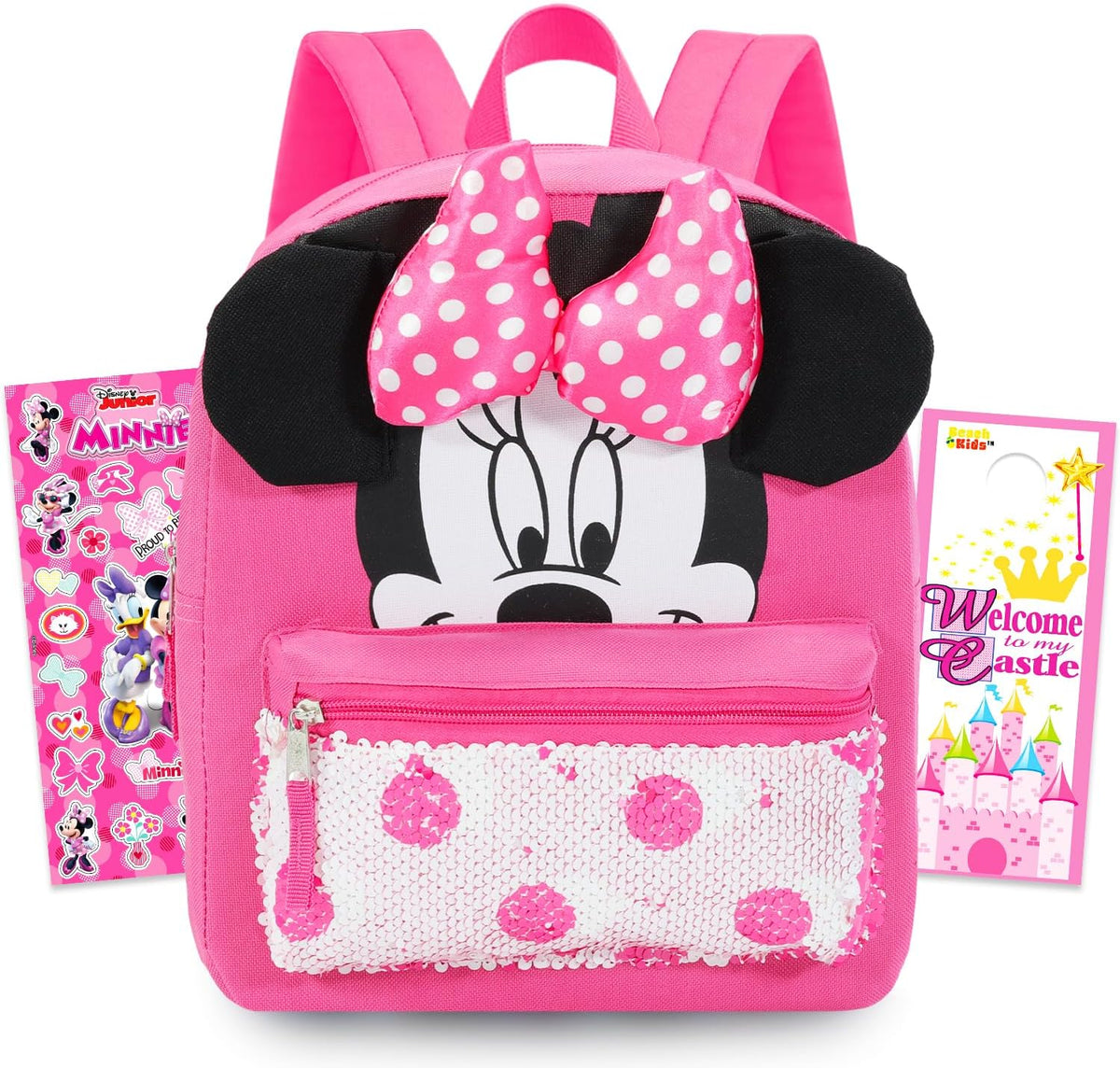 Minnie Mouse - Mini mochila para mujeres y niños, paquete de 12 pul...