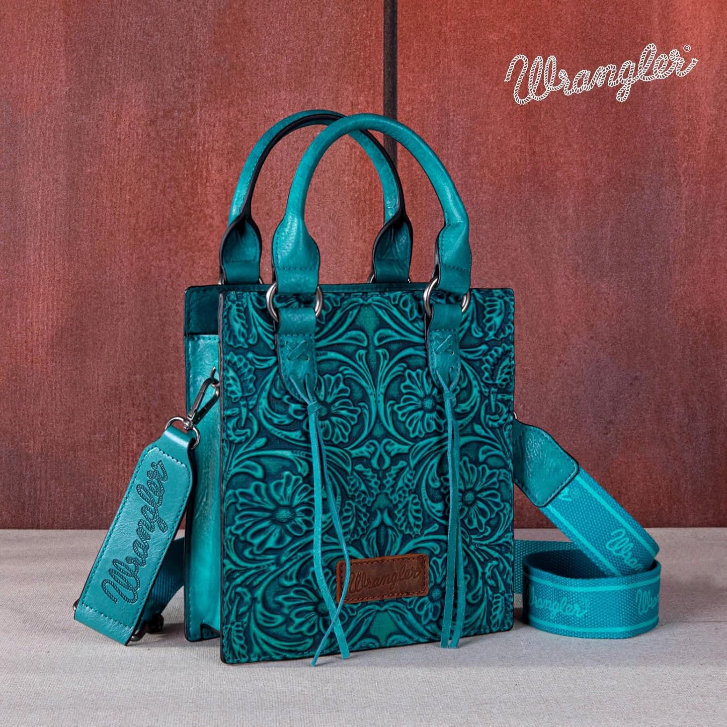 Wrangler Bolso Cruzado en Relieve para Mujer con Asa Superior, Bols...