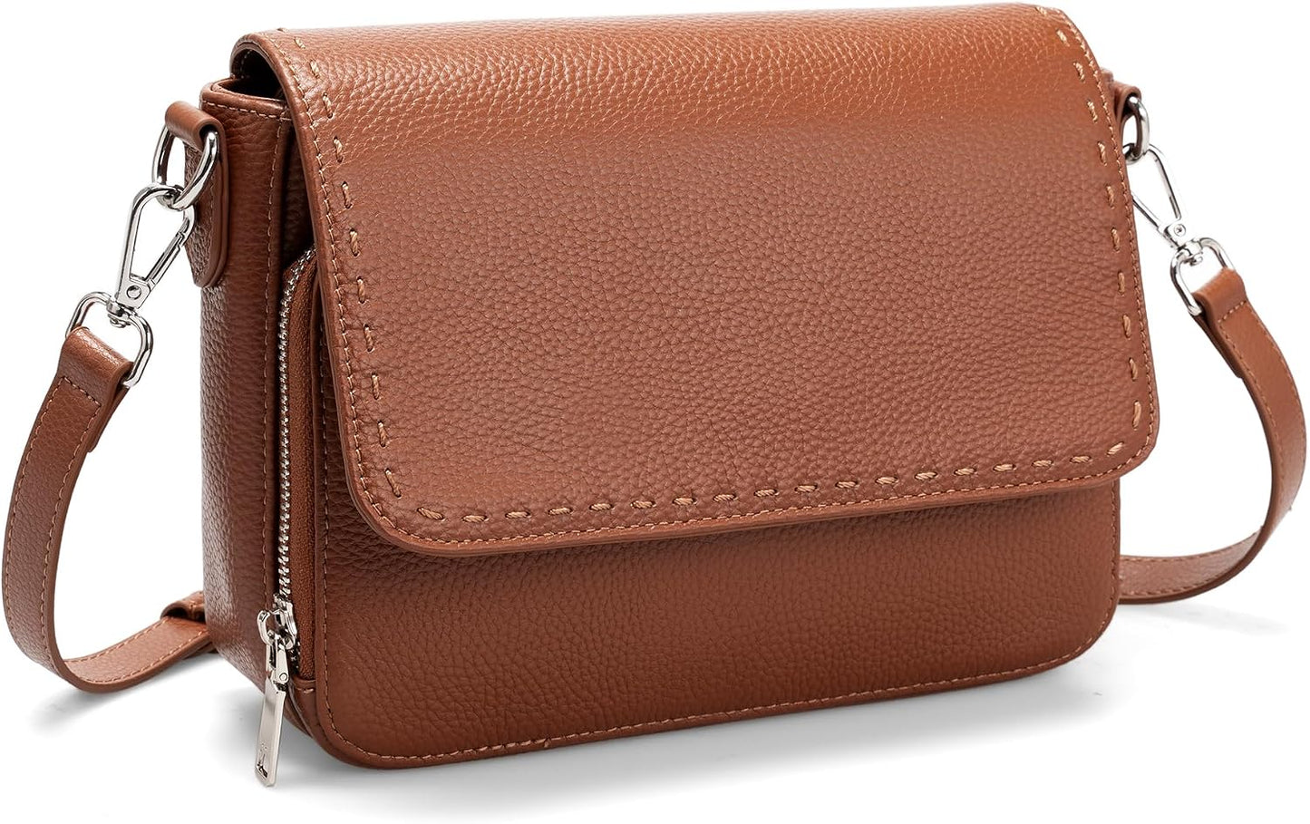 befen Bolsos cruzados de cuero genuino para mujer, bolso mediano co...