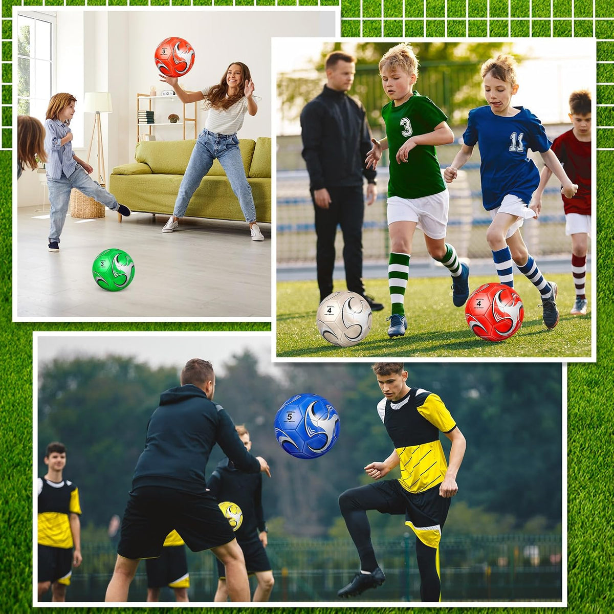 Supervitae Paquete de 12 pelotas de fútbol para adolescentes y adul...