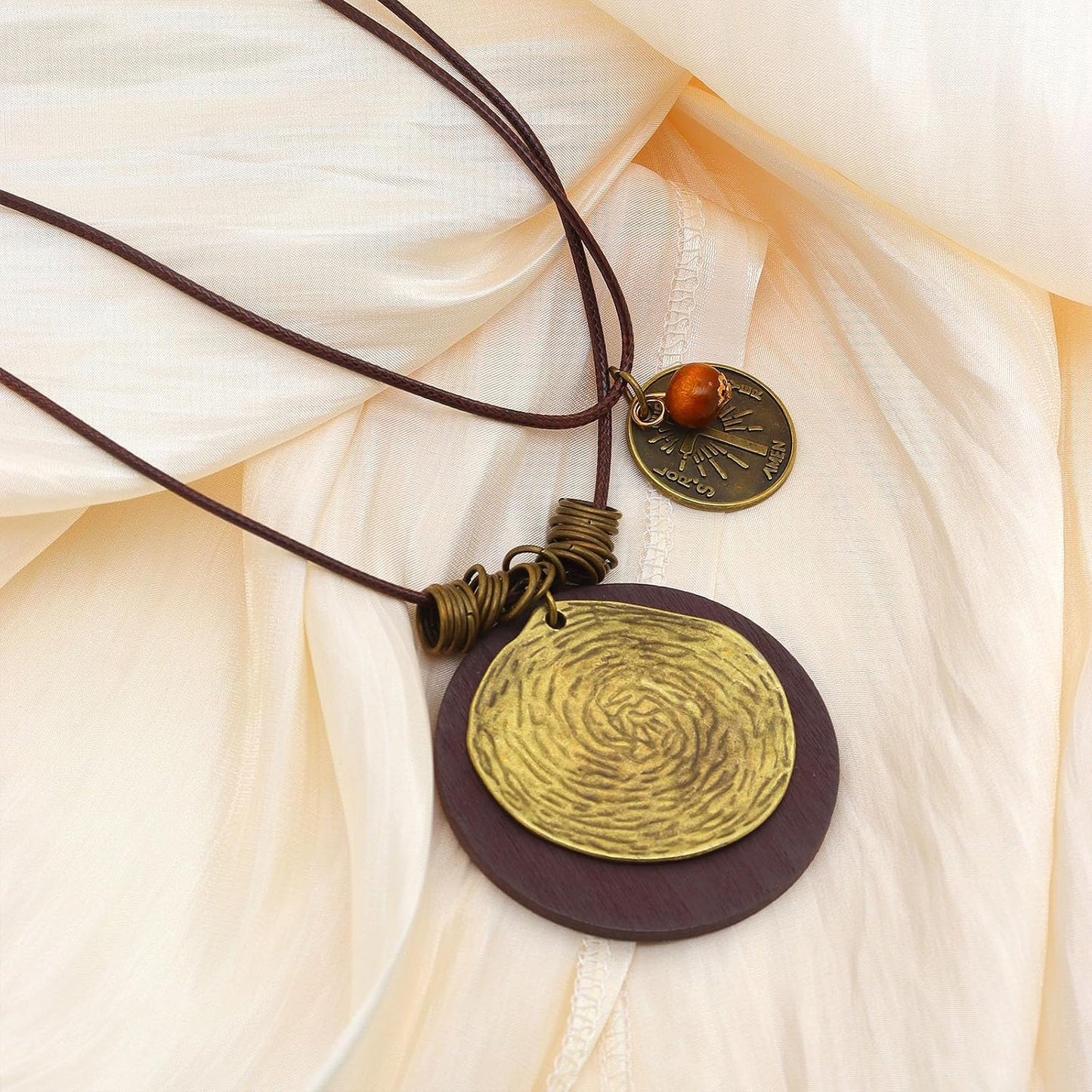 GIGB PBDK Collares largos bohemios para mujer, cordón de cuero apil...
