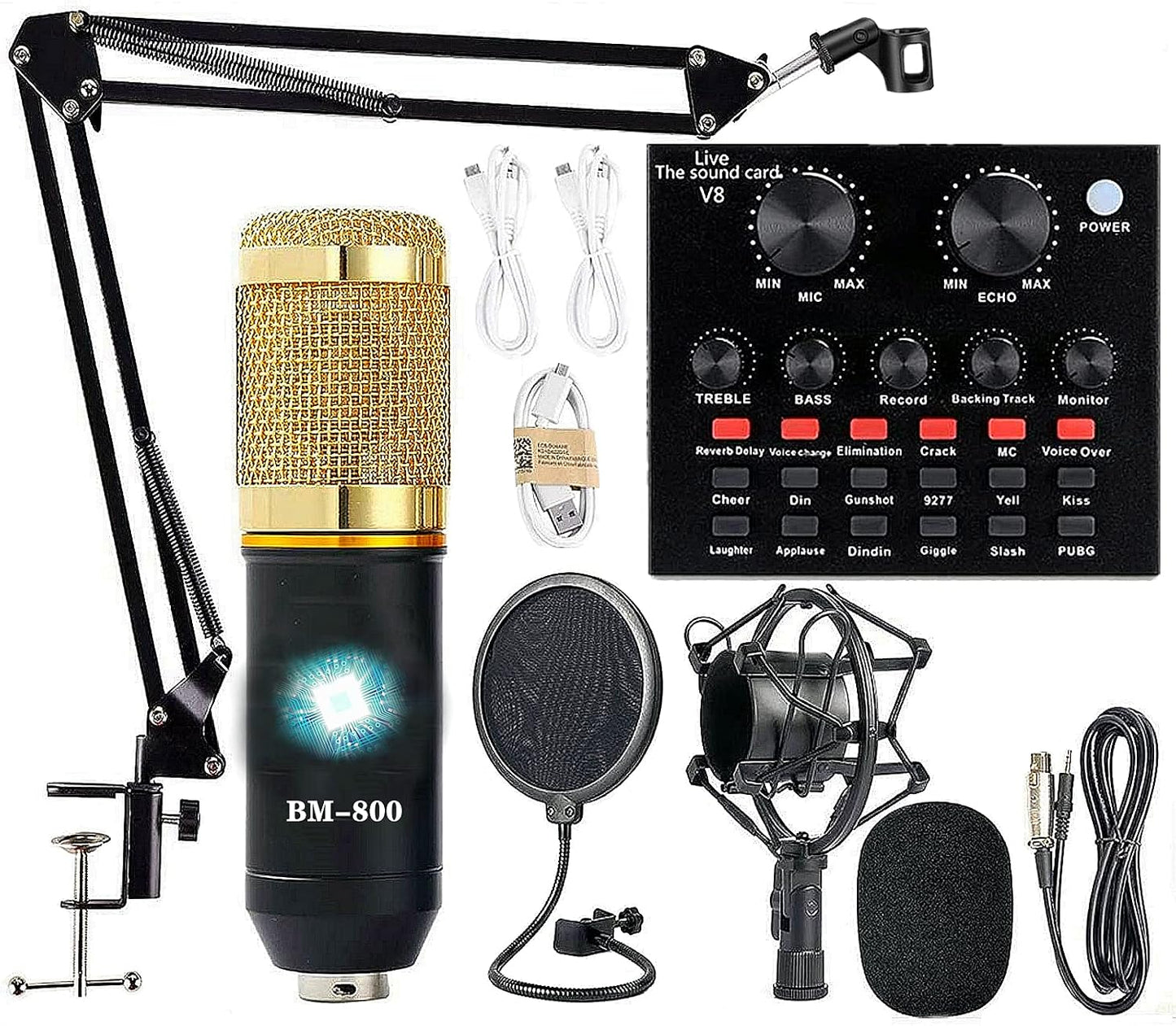 Paquete de Equipo de Podcast, Paquete de Estudio de Grabación BM-80...