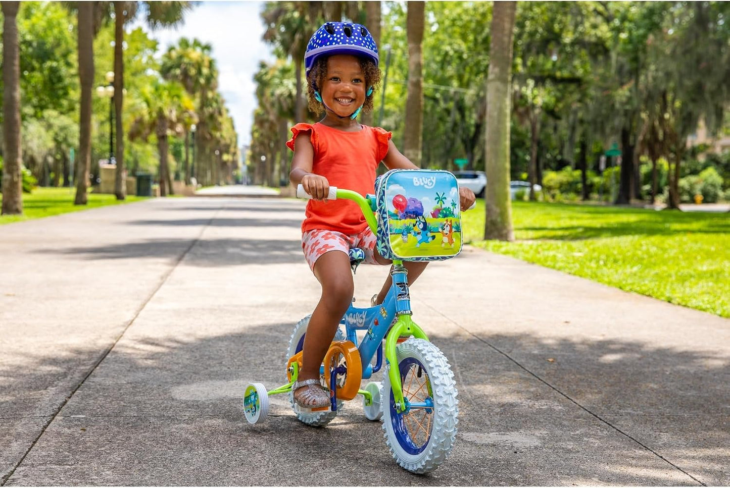 Bicicleta infantil de 12 pulgadas Bluey de Dynacraft para niños y n...
