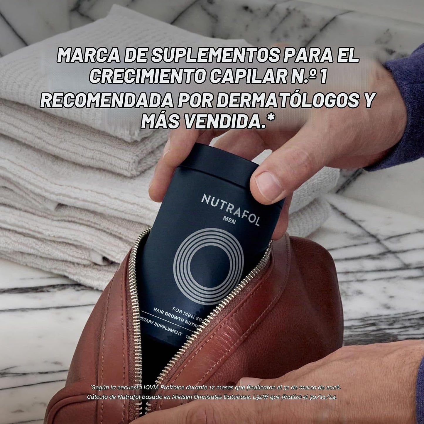Nutrafol Men 50+ Suplementos para el crecimiento del cabello, edad...