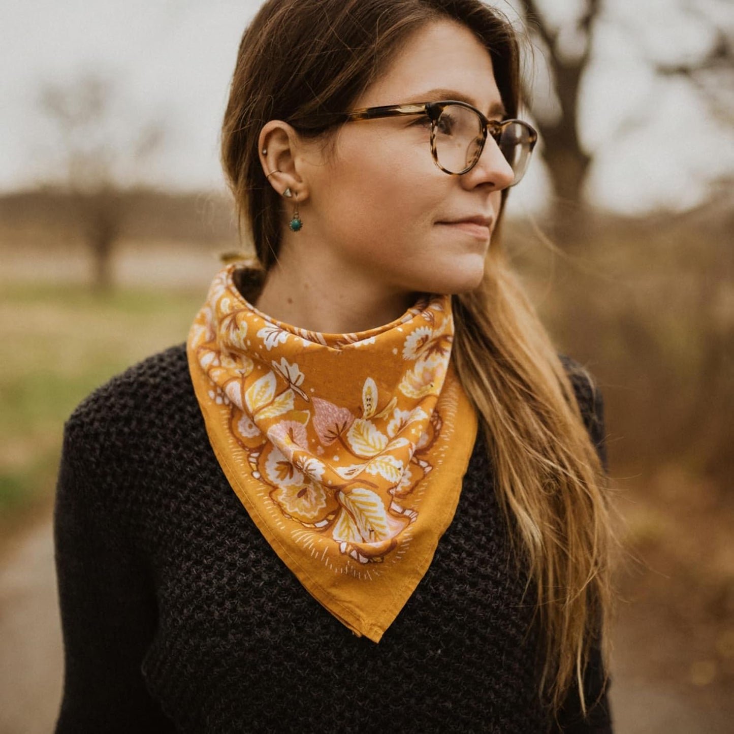 Handker Bandana de algodón prémium de 22 x 22 pulgadas para mujeres...