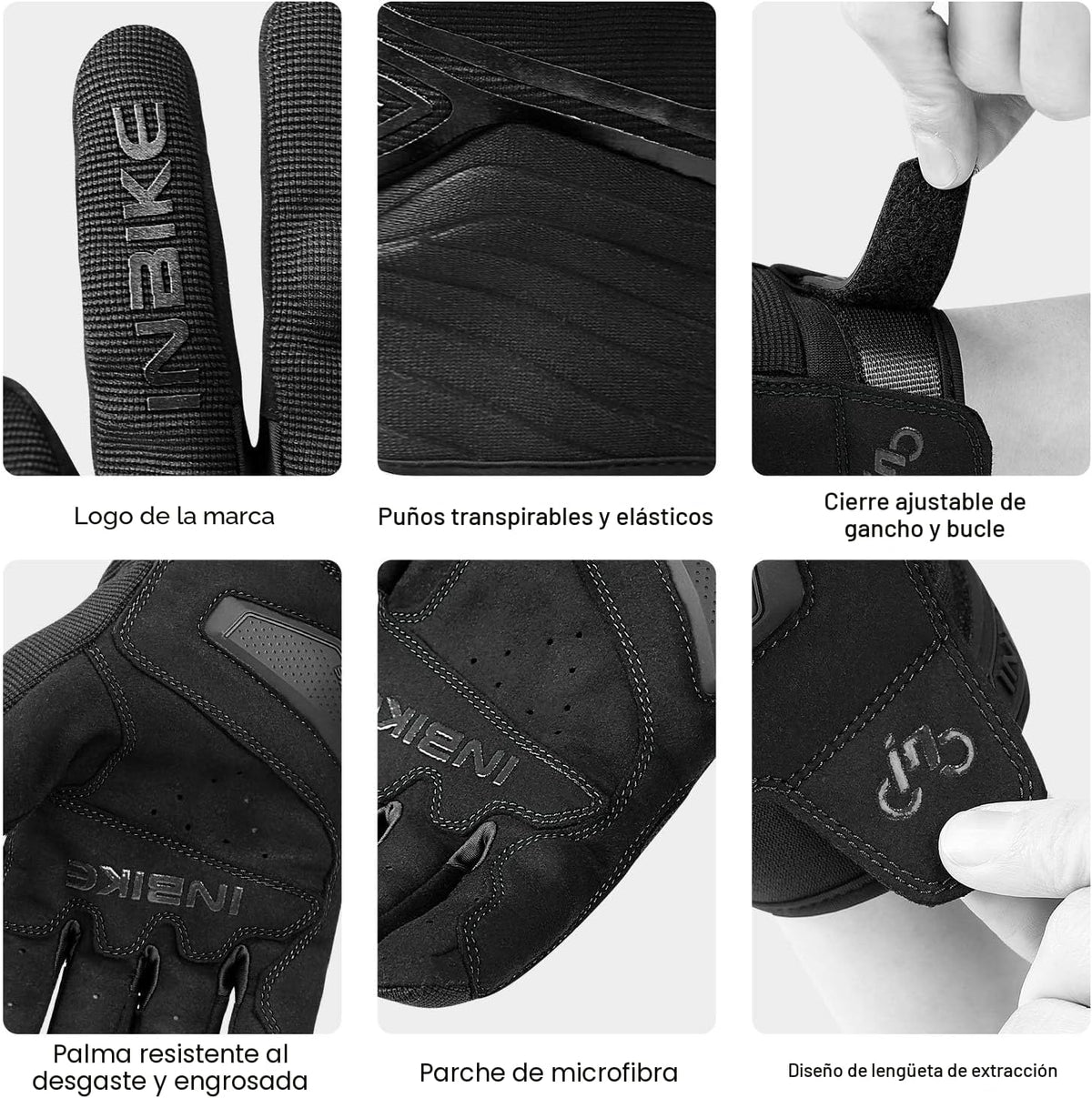 INBIKE - Guantes de motocicleta de malla transpirable con pantalla...