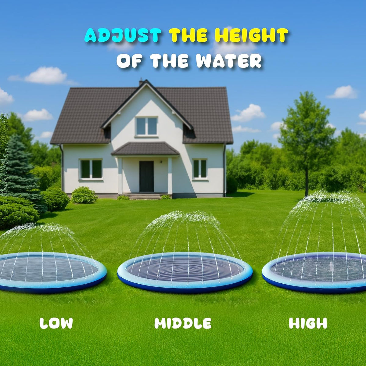 COMMOUDS Almohadilla de salpicaduras de 107 pulgadas para niños y p...