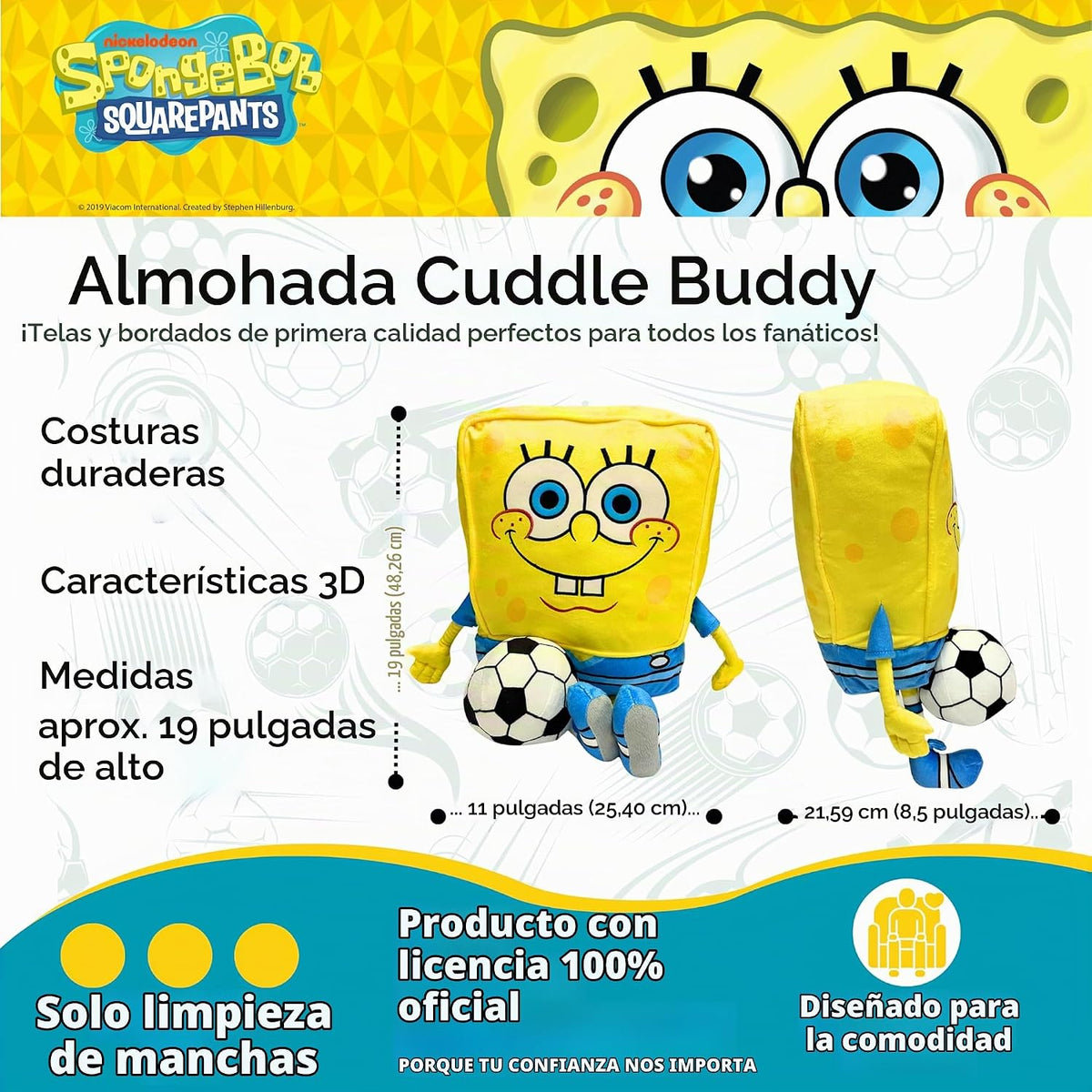 Franco Bob Esponja - Ropa de cama para niños, súper suave y acogedo...