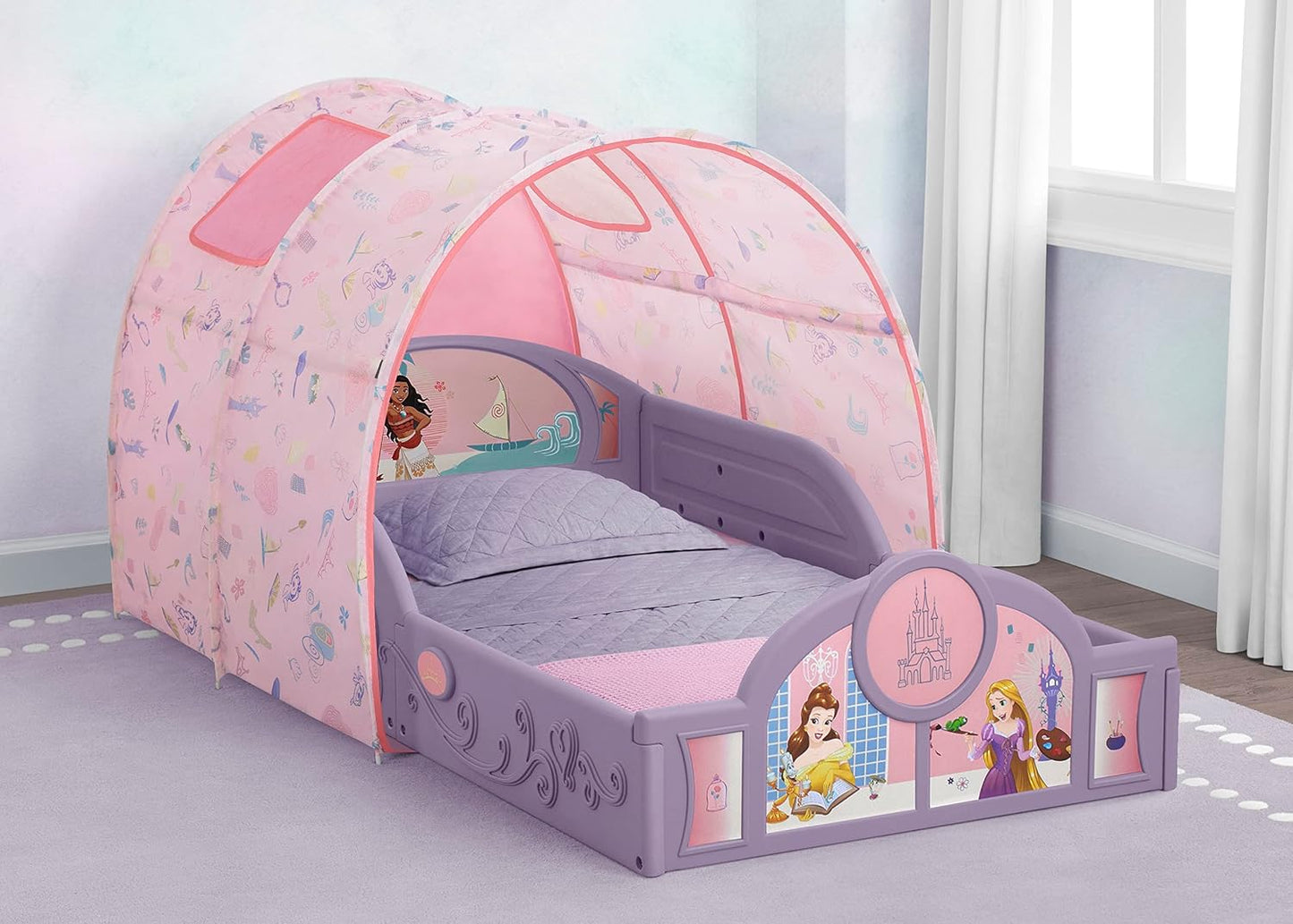 Delta Children - Cama para dormir y jugar de Disney Princesa para n...