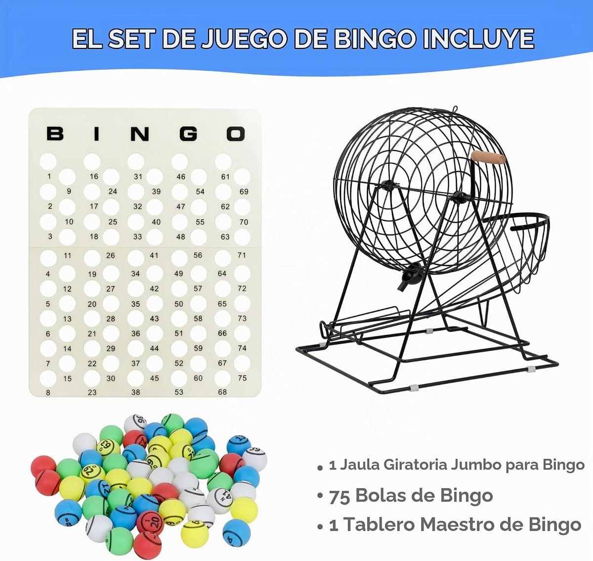 GSE - Juego de bingo profesional para adultos y grupos grandes, (ja...