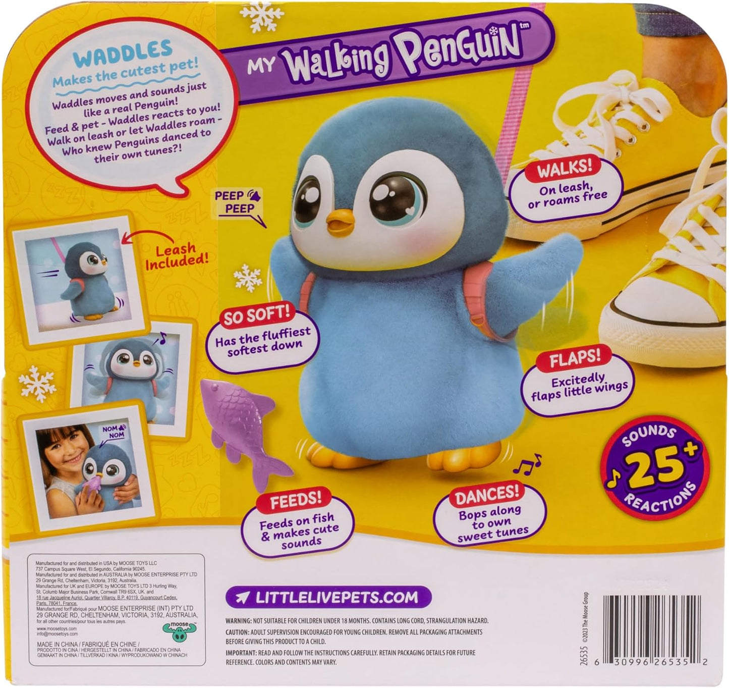 Little Live Pets Walking Penguin My Pet Waddles, pingüino de peluch...