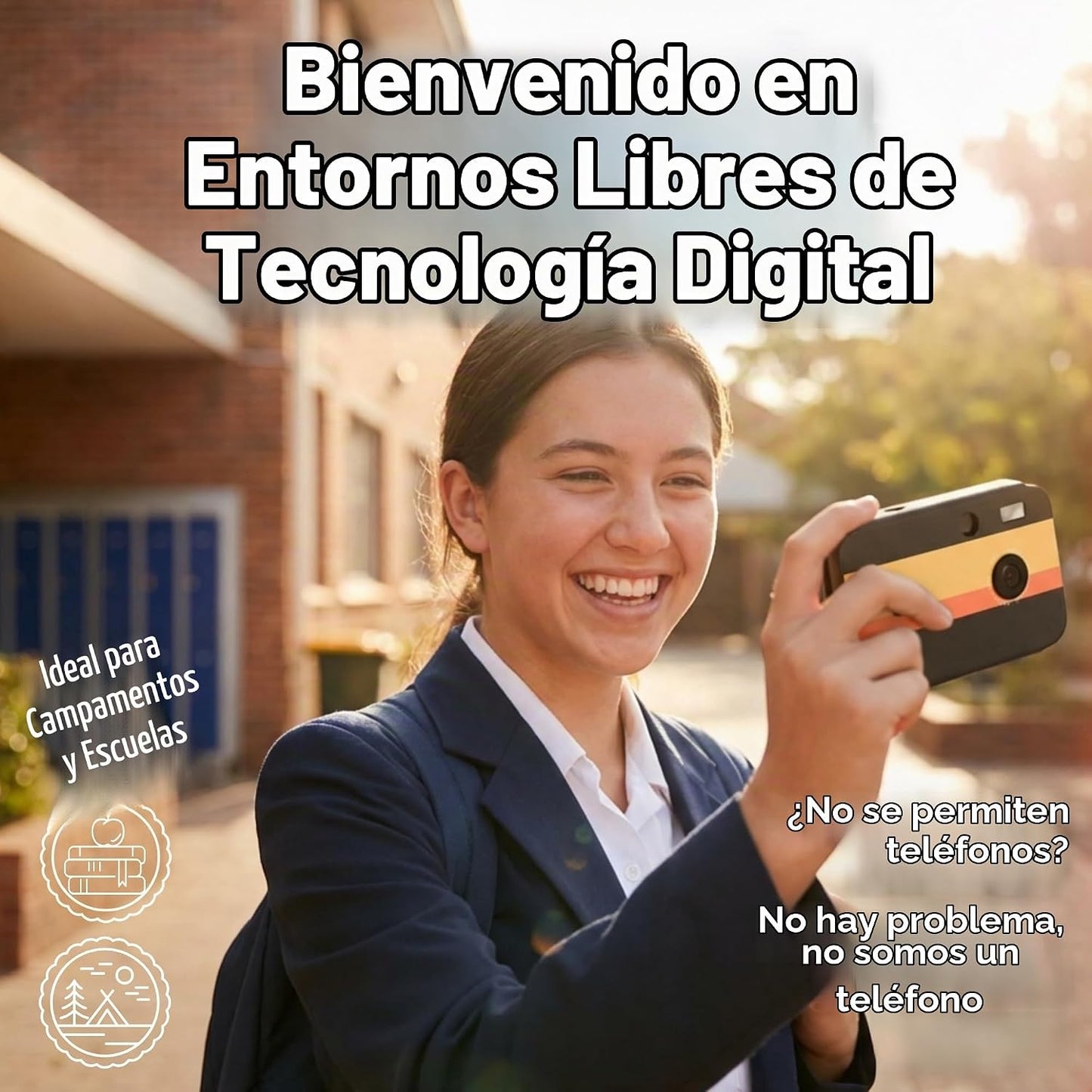 Cámara digital sin pantalla CAPPY | 20 MP, retro apuntar y disparar...