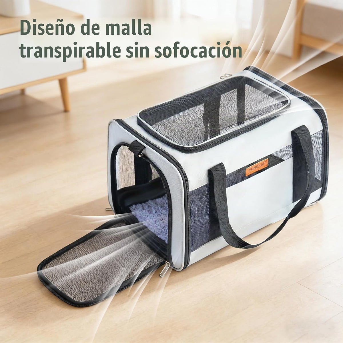 YUNIQUE Transportador de gatos y perros de lados suaves para mascot...