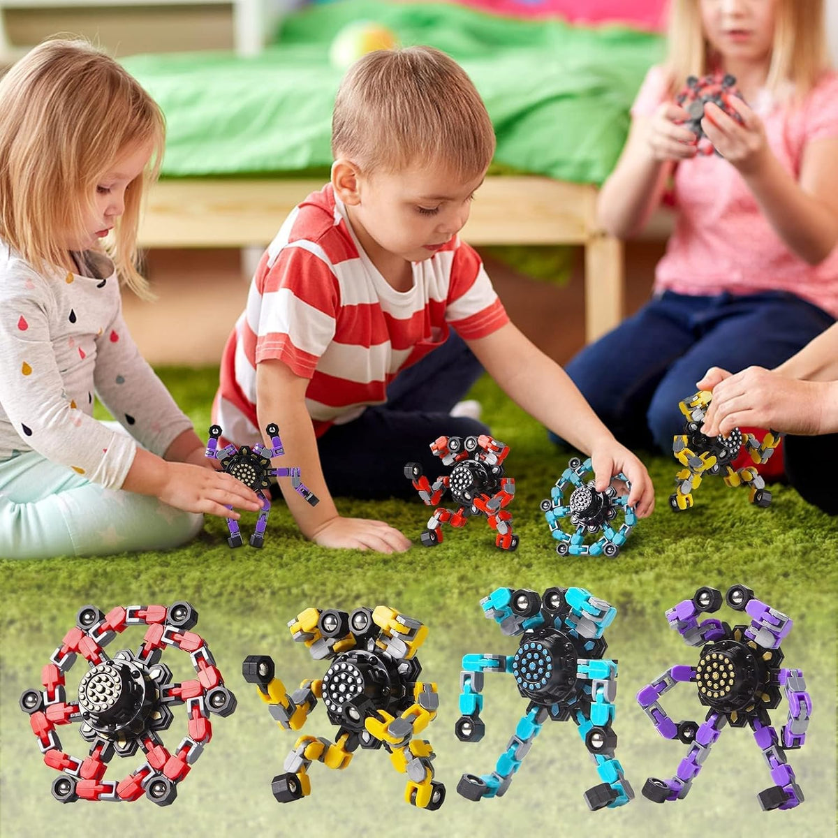 Gokeey Fidget Spinners 8 piezas para niños y adultos, juguetes sens...