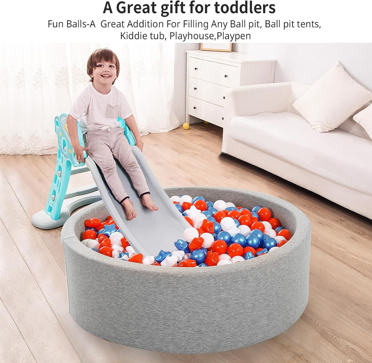 Heopeis Star Ball Pit Balls para niños pequeños – Paquete de 100 20...