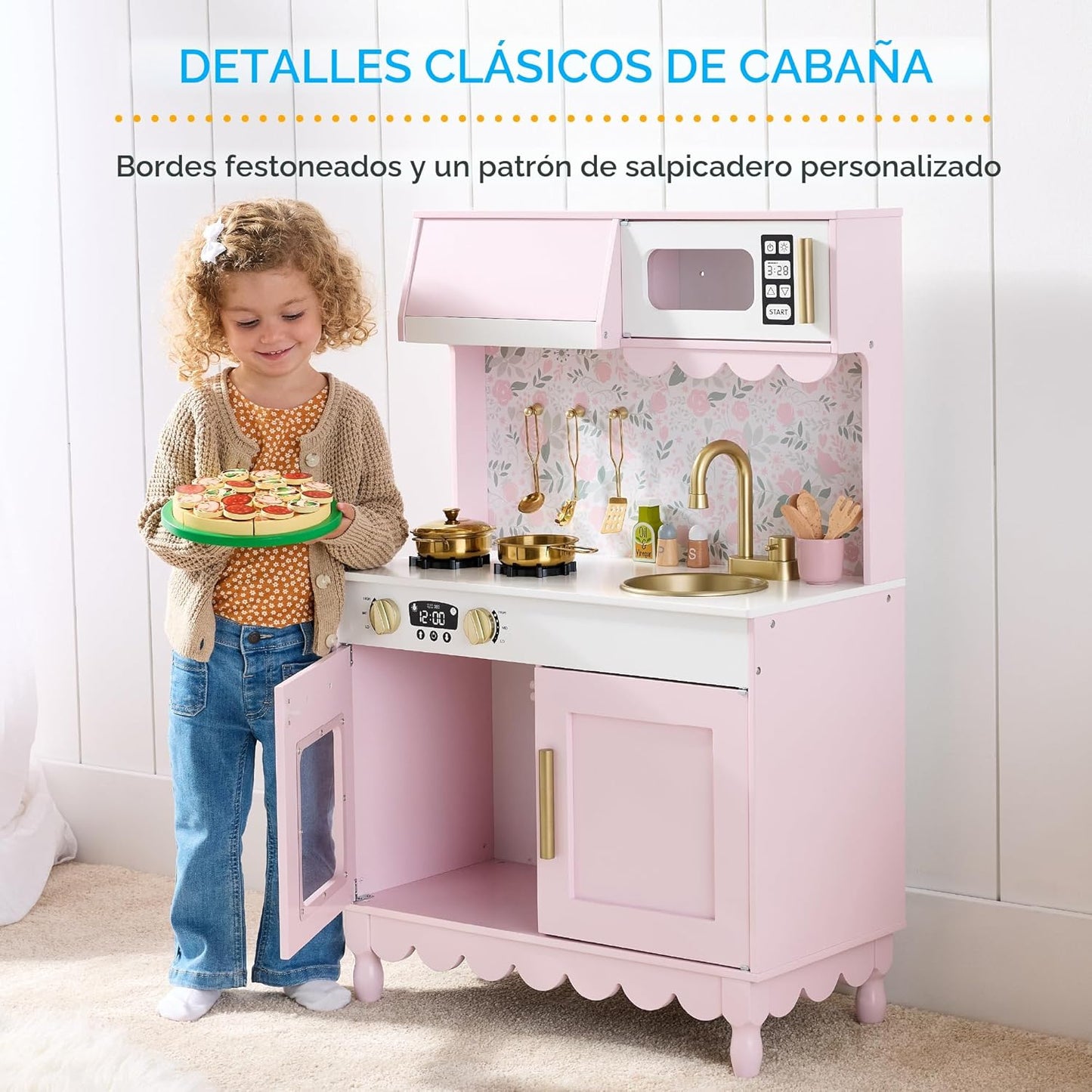 Best Choice Products - Juguetes de madera para niños, cocina de sim...