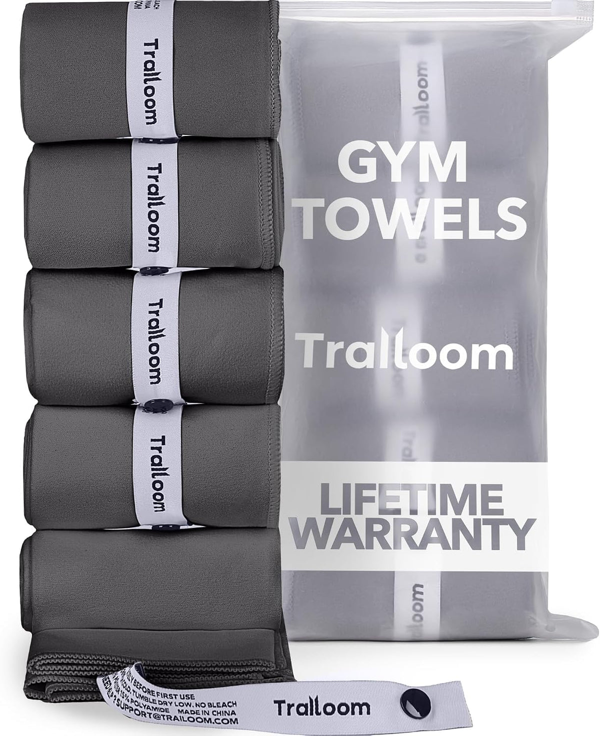 Trailoom Toallas de gimnasio de microfibra, de secado rápido, altam...