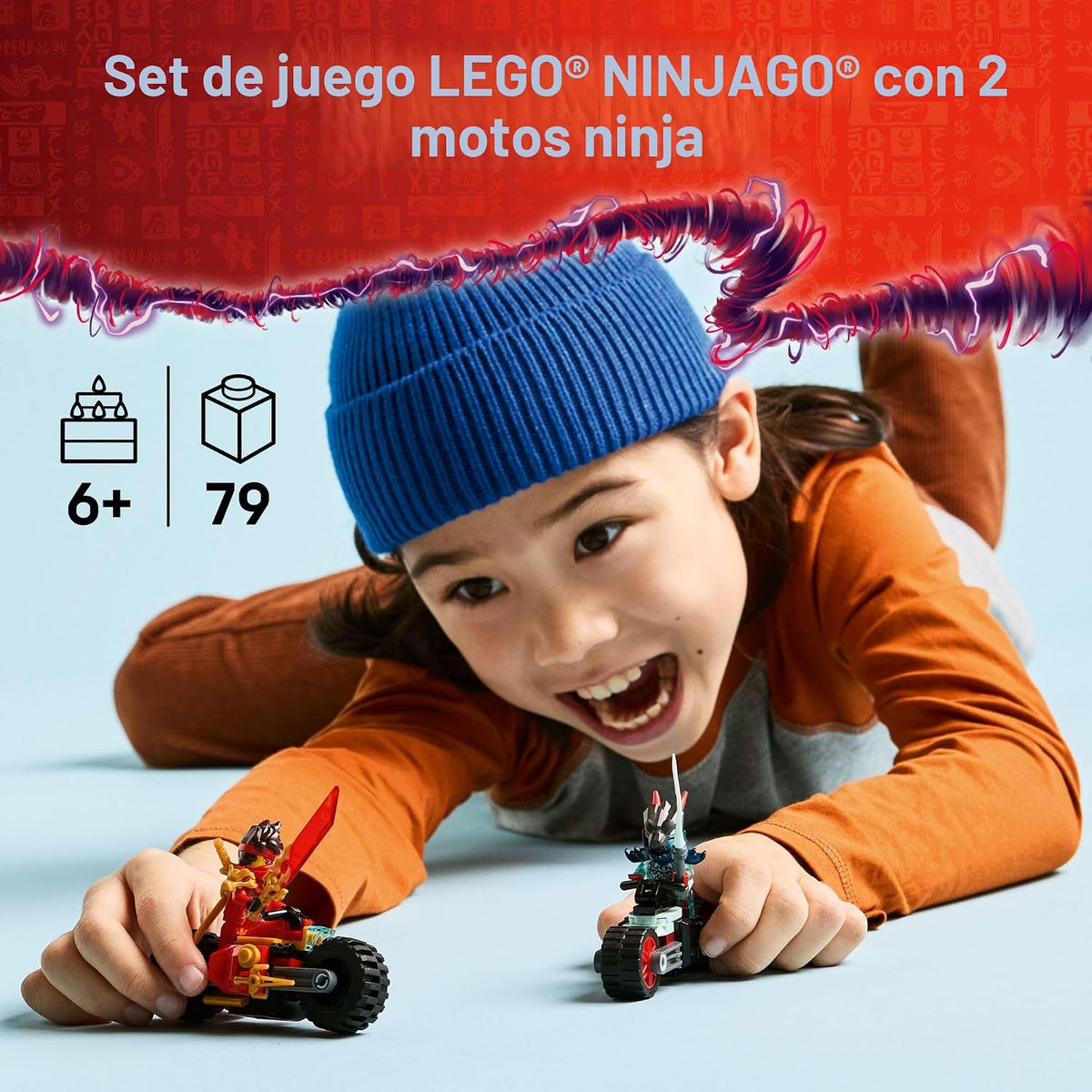 LEGO NINJAGO Motocicleta de Carreras de Velocidad de Kai - Juguete...