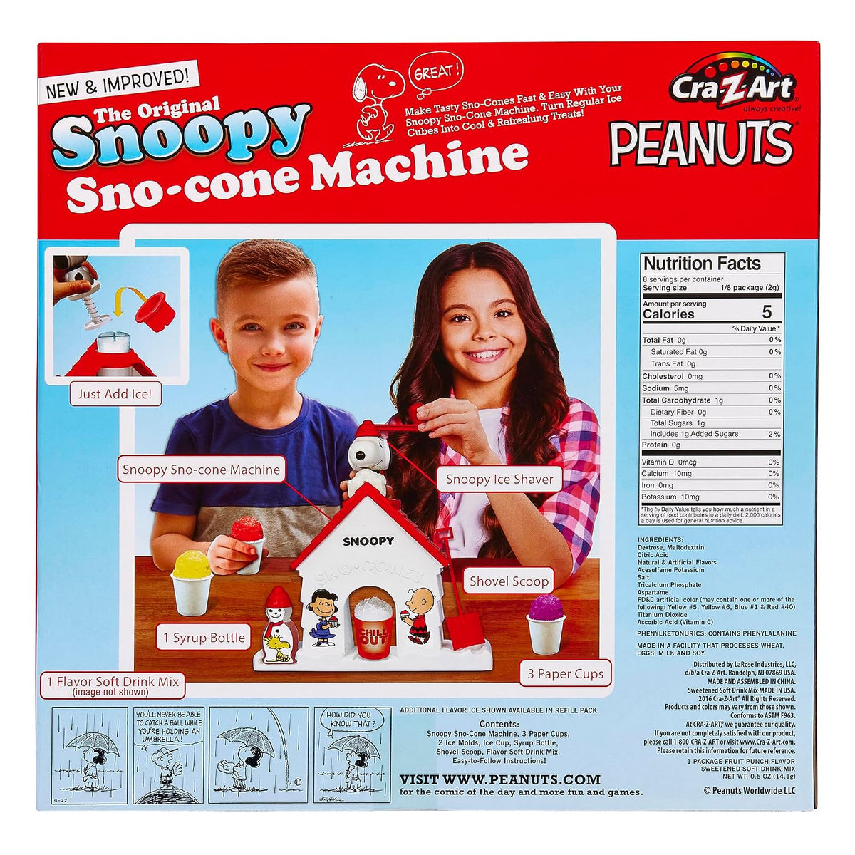 Cra-Z-Art Snoopy Máquina de Conos de Nieve SNO-Cone, Máquina para H...