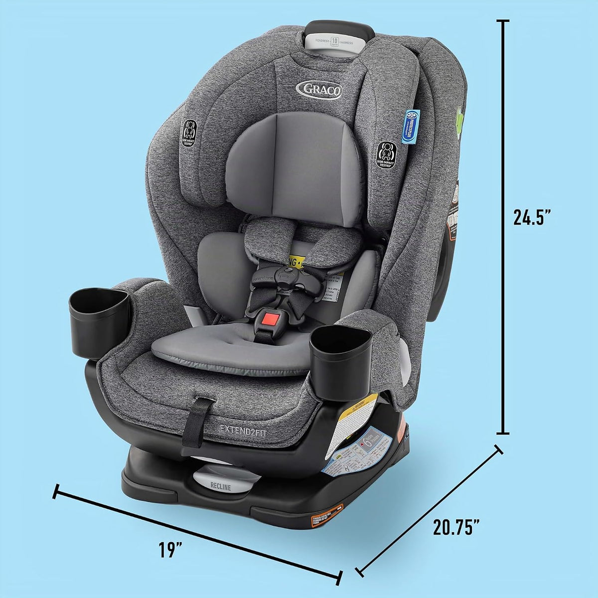 Graco Extend2Fit - Asiento convertible 3 en 1 para automóvil, 3 mod...