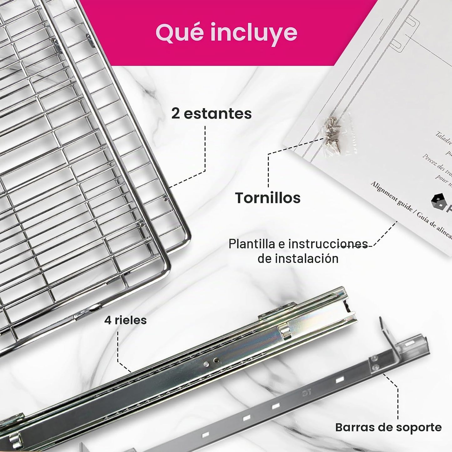 HOLDN\u2019 STORAGE Organizador de cajones extraíbles de dos nivele...