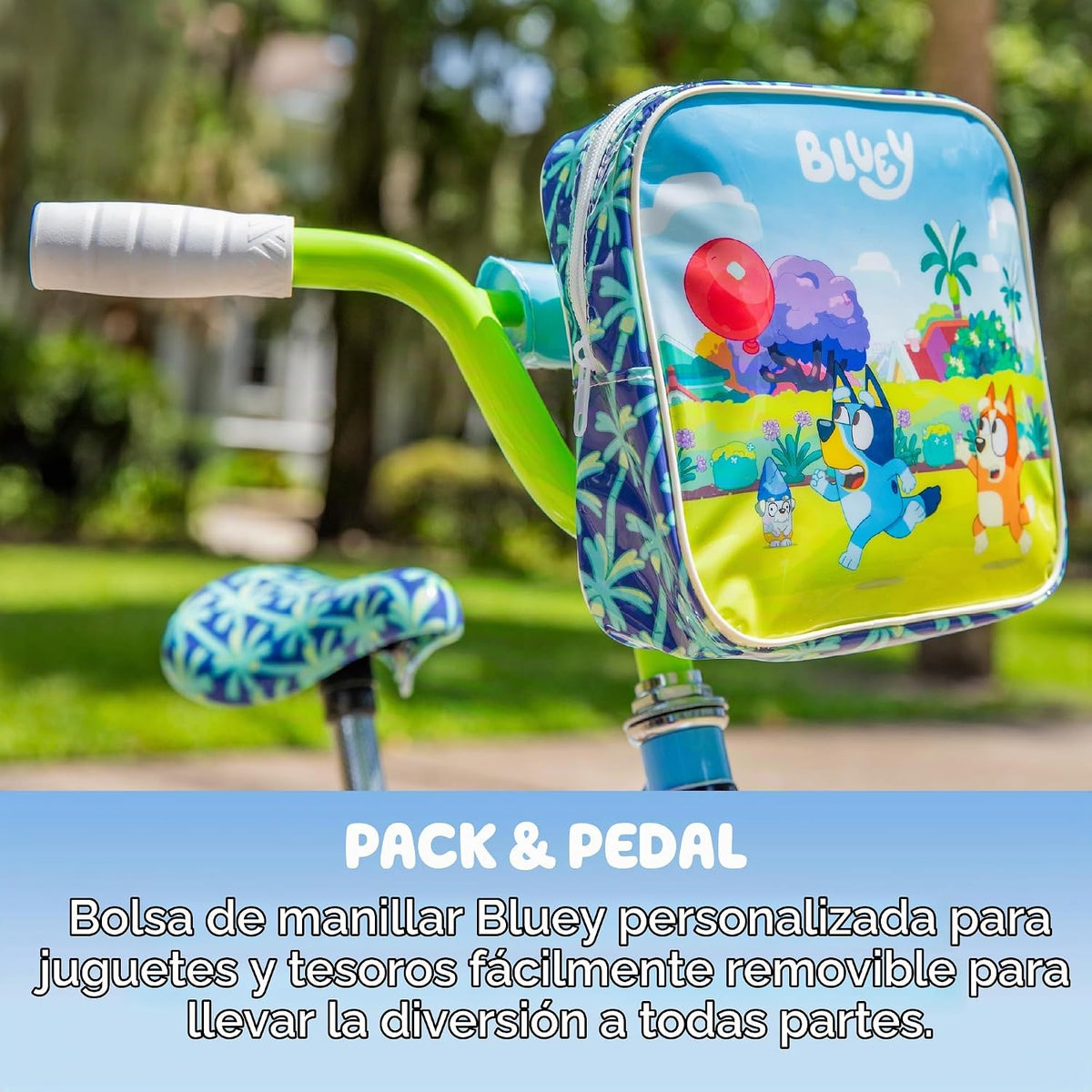 Bicicleta infantil de 12 pulgadas Bluey de Dynacraft para niños y n...