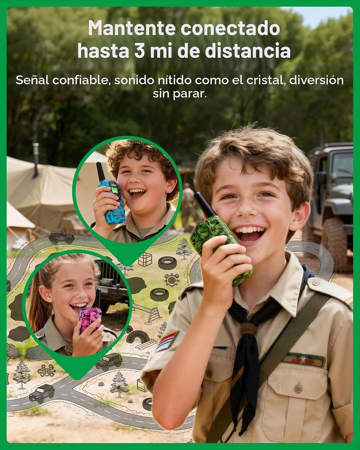 Walkie Talkies para Niños Rellenos de Media Juguetes para Niños y N...