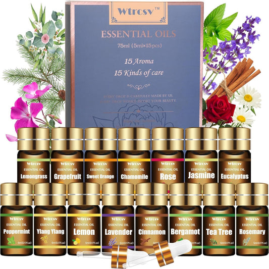 Wtrcsv Juego de aceites esenciales \u2013 Los 15 mejores aromas par...