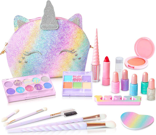 Kit de maquillaje real para niñas: sin talco, juego de maquillaje l...