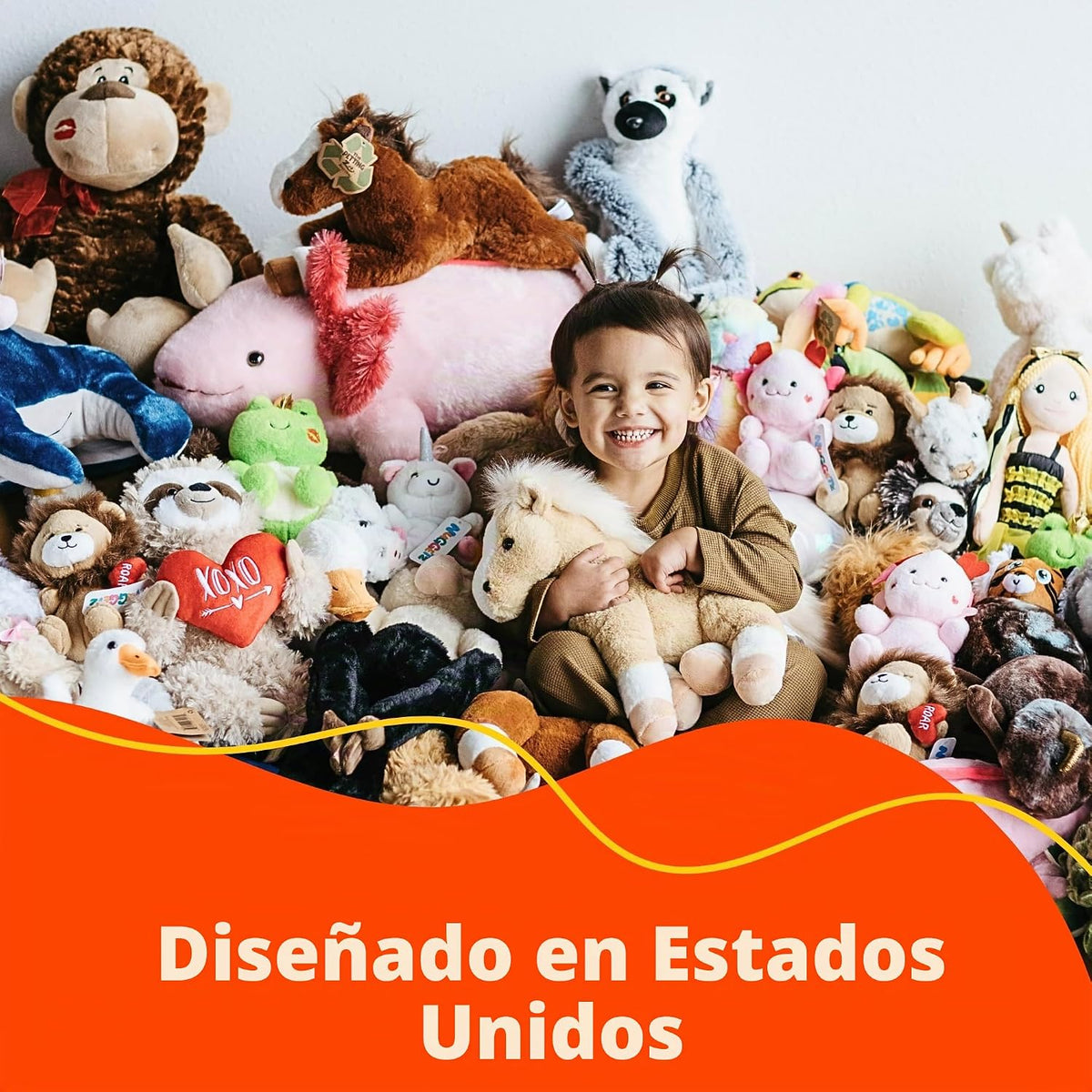 The Petting Zoo Peluche de lobo de madera, Babiez, regalos para niñ...