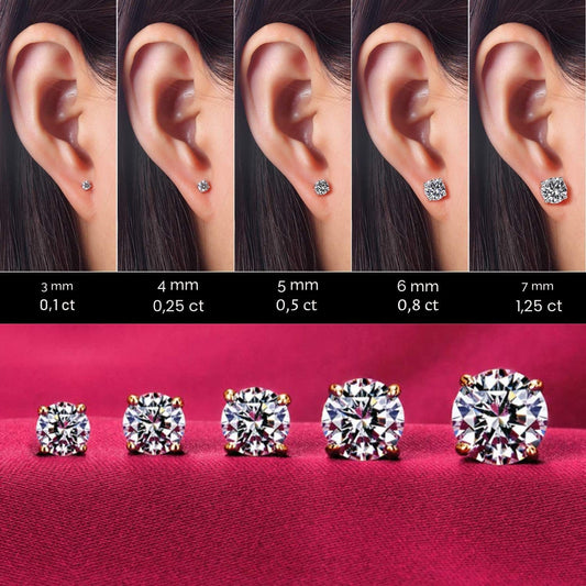 Aretes de tuerca de Kainier para mujer, chapados en oro de 14 quila...