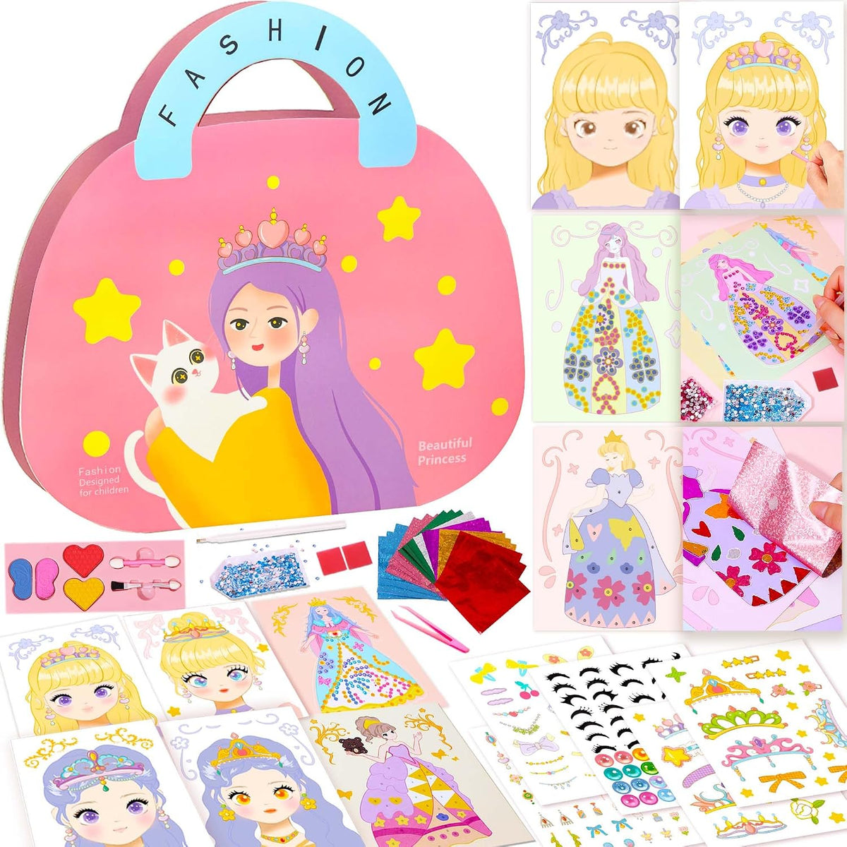 iGetooy Juego de disfraces 4 en 1, maquillaje de princesa fantasía,...
