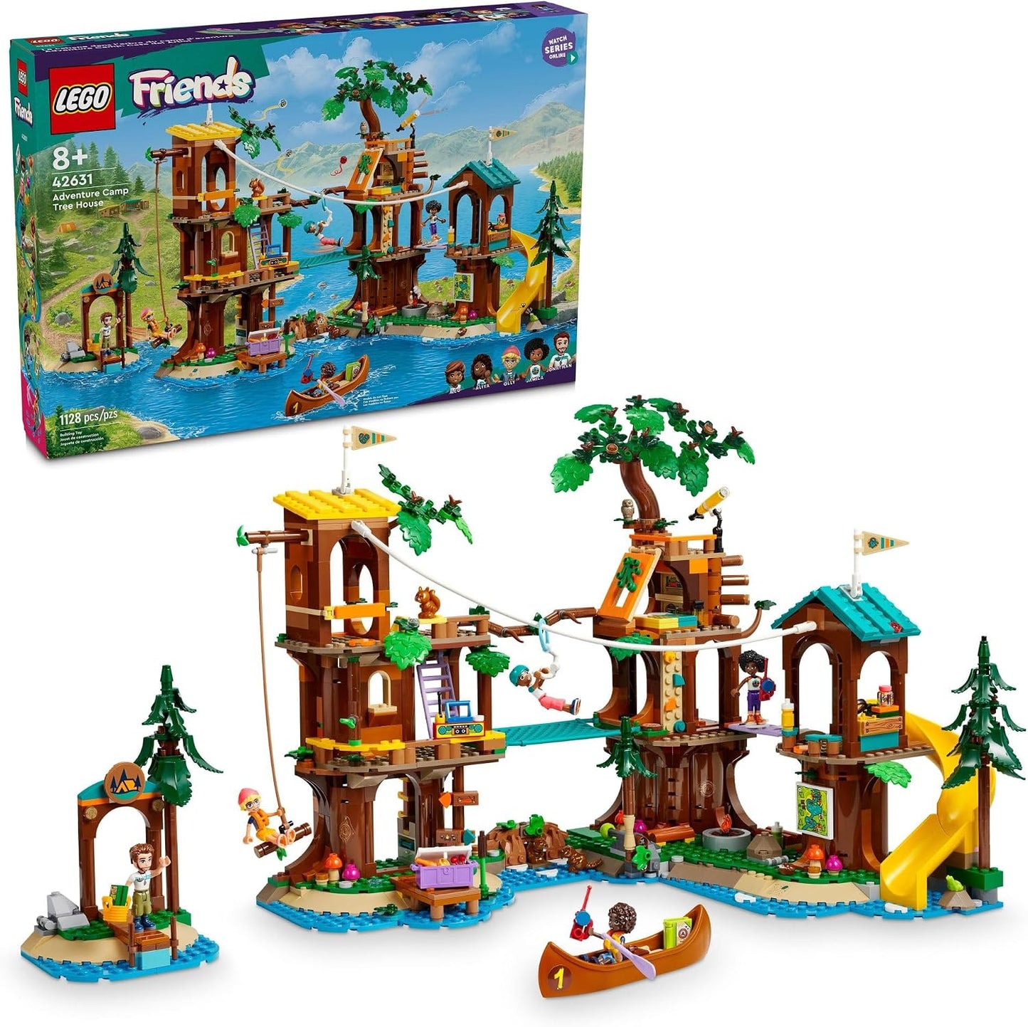 LEGO Friends Adventure Camp Casa del Árbol Juguete de Construcción...