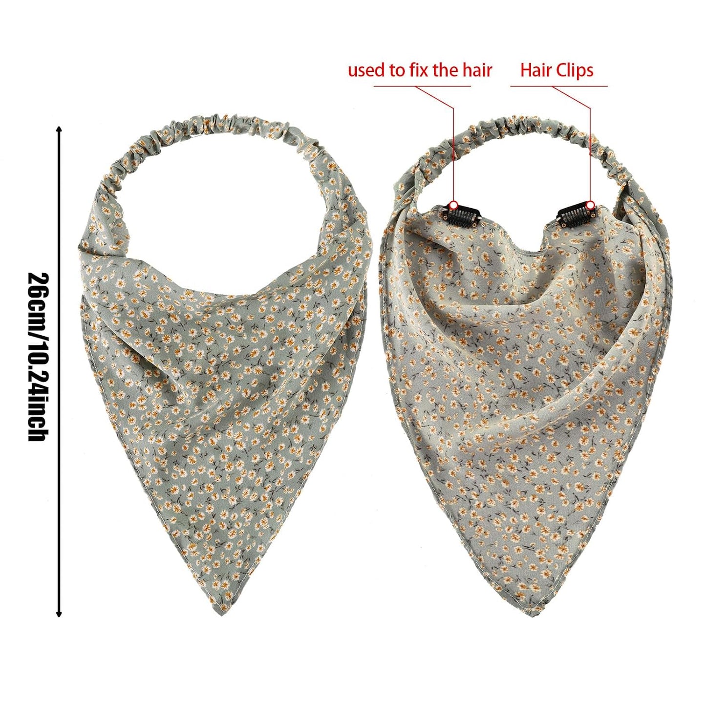 Syhood 6 bandanas florales para el cabello para mujeres y niñas, bu...