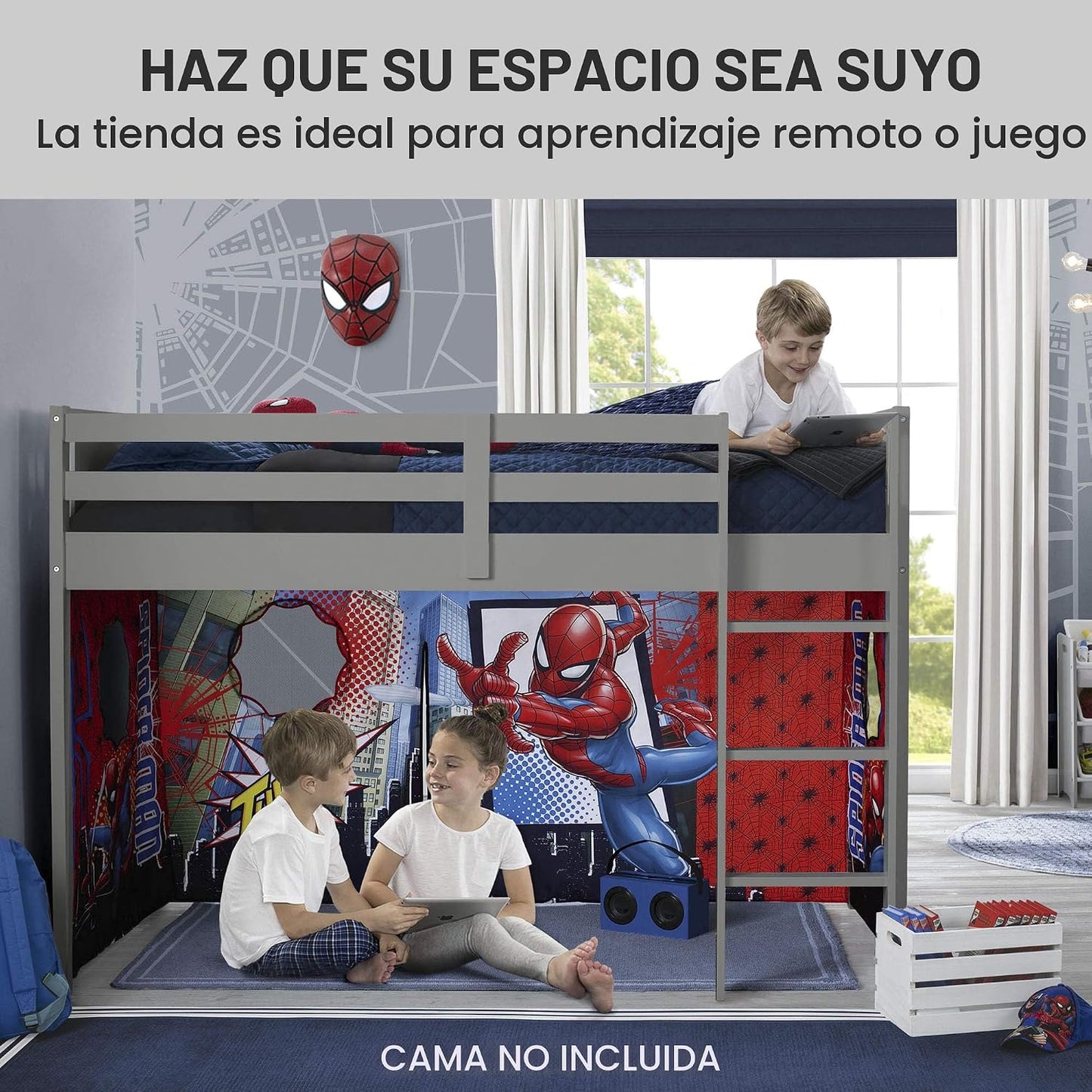 Delta Children Spider-Man - Juego de cortinas para cama baja indivi...