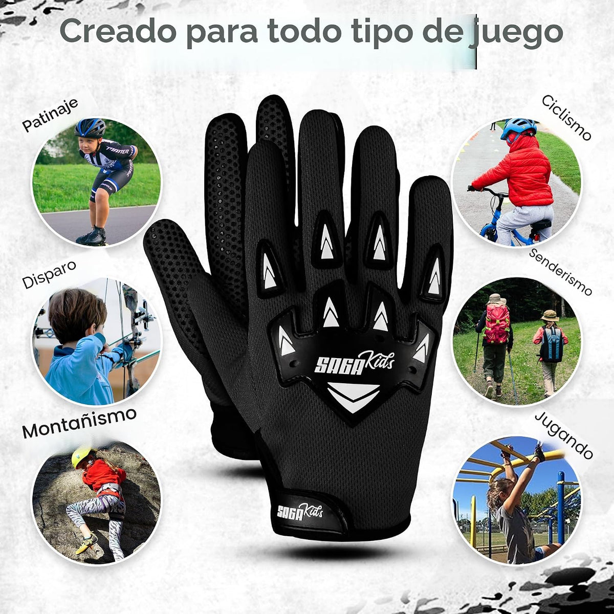 SAGA SPORTS Guantes de Motocross para Jóvenes \u2013 Protección de...