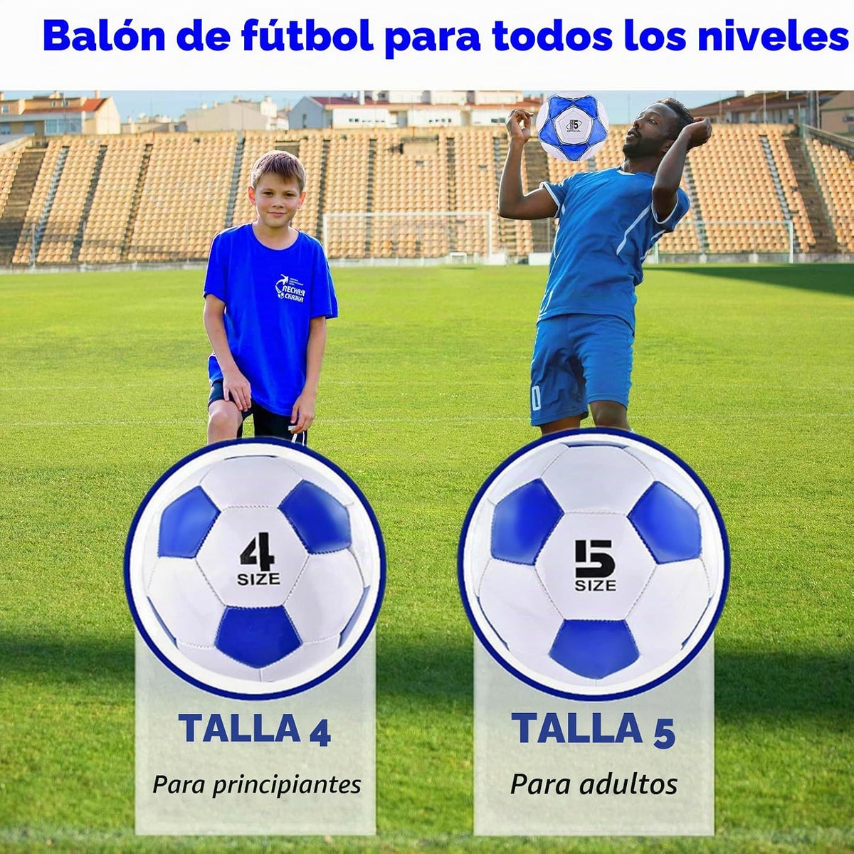 ELKCIP Paquete de 6 pelotas de fútbol clásicas desinfladas tamaño 4...