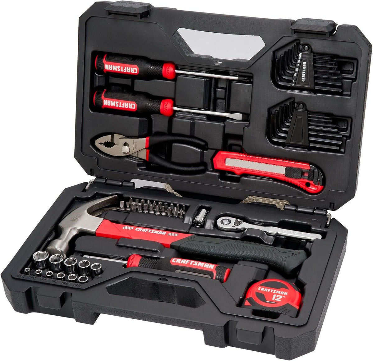 CRAFTSMAN Juego de herramientas mecánicas de 57 piezas, juego de he...