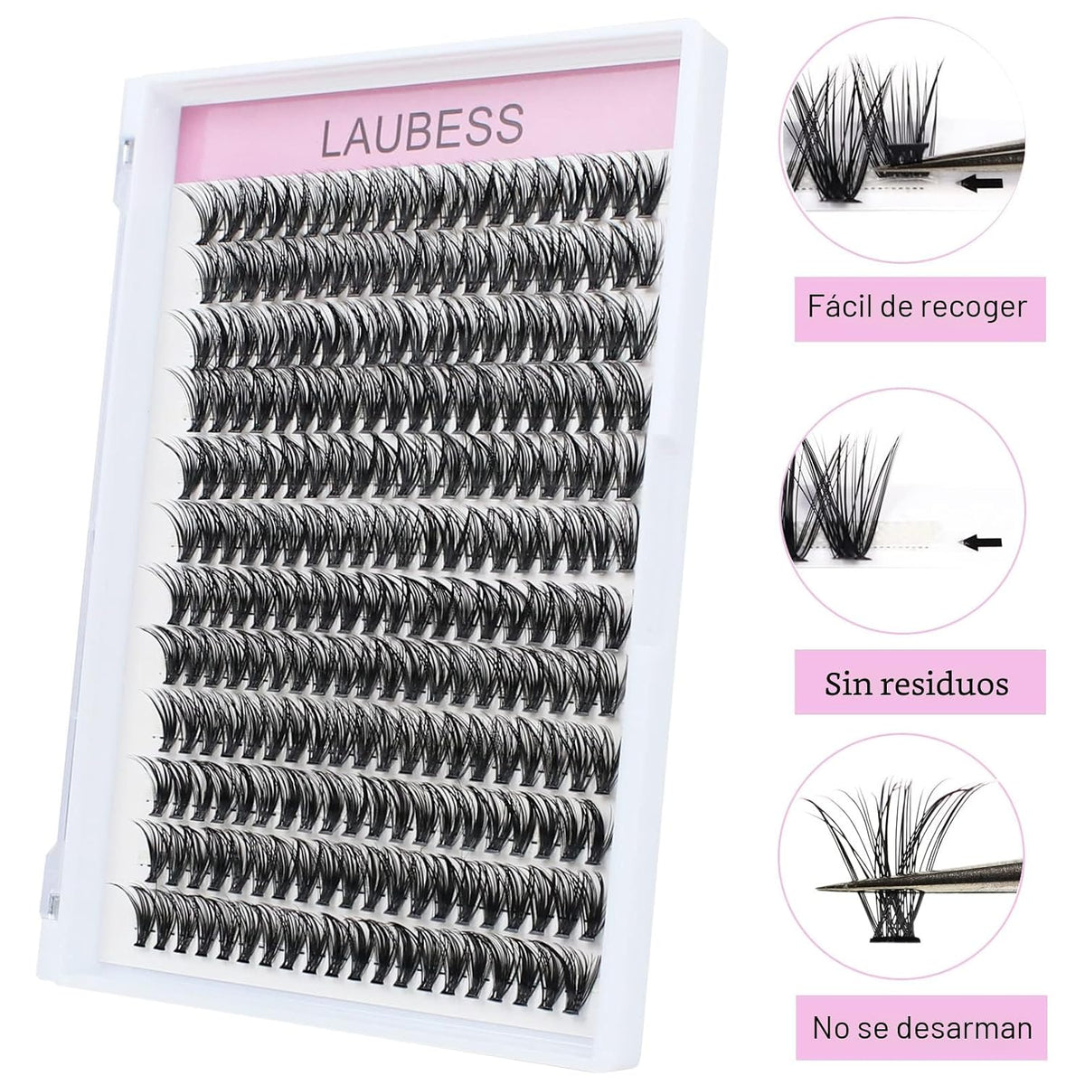 Extensiones de pestañas en racimo para colocar en casa, 240 unidade...