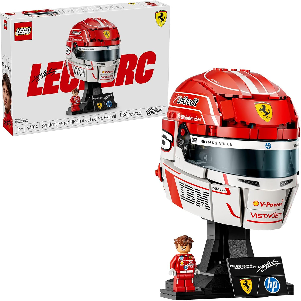 LEGO Editions Scuderia Ferrari HP Charles Leclerc Casco \u2013 Jueg...